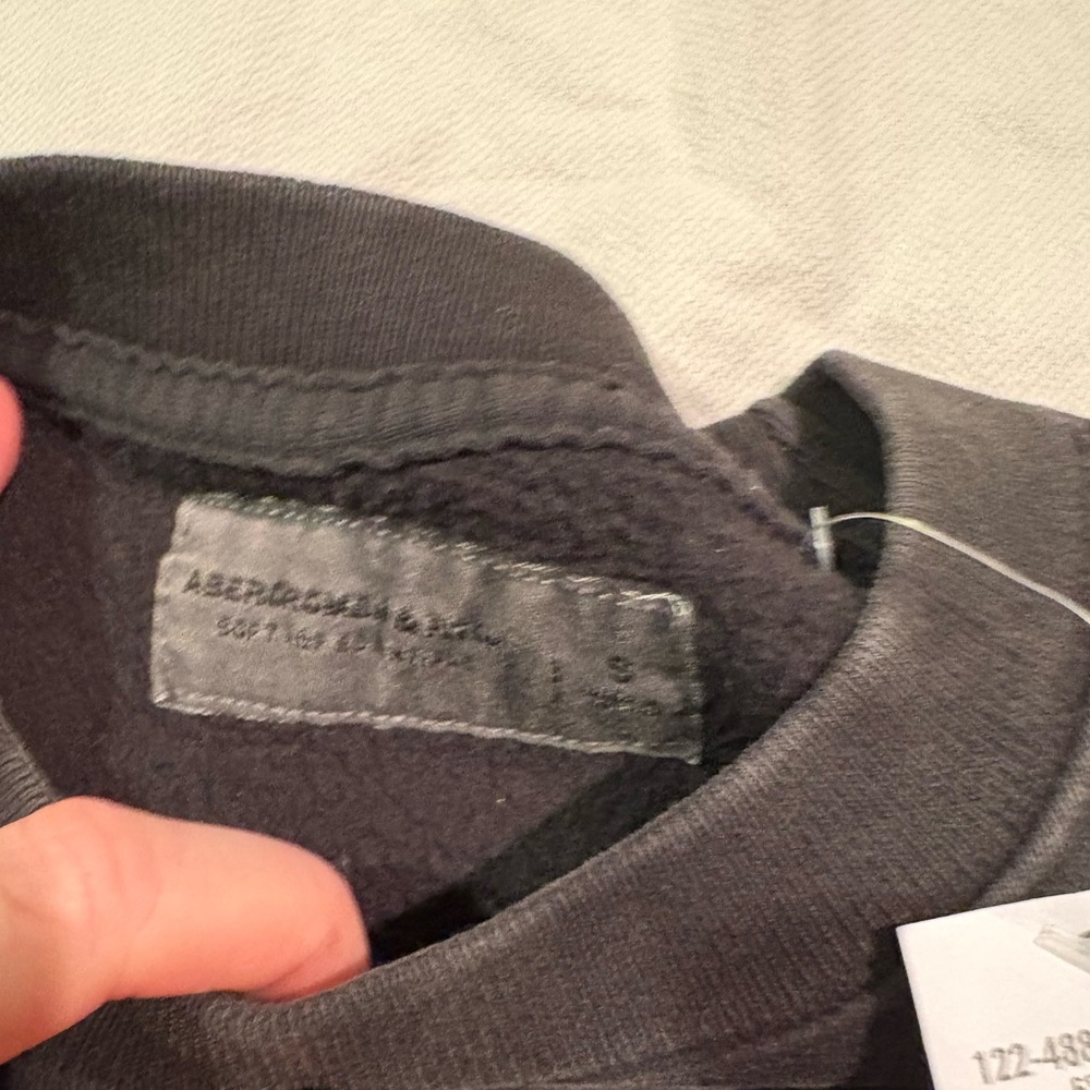 NWT Men’s Abercrombie Grand Teton Graphic Crewneck Sweater Sweatshirt Gray Small - Picture 3 of 5